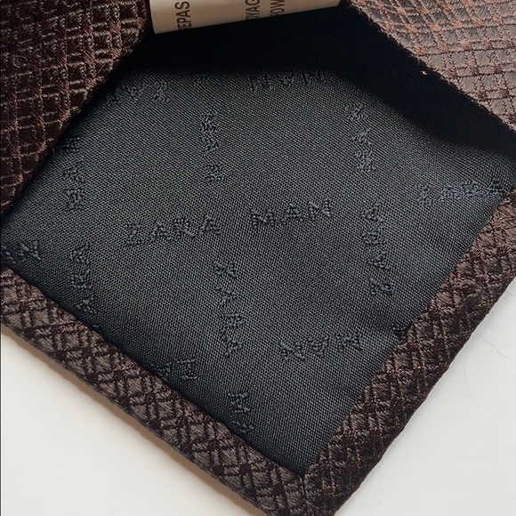 ZARA MAN Woven Neck Tie Brown Size Medium - Picture 4 of 7